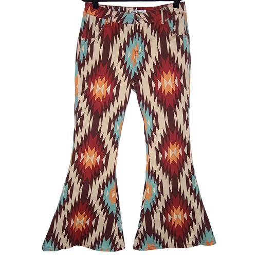 Ranch Dress'n By Fallon Taylor Super Flare Jeans Aztec Size 8
