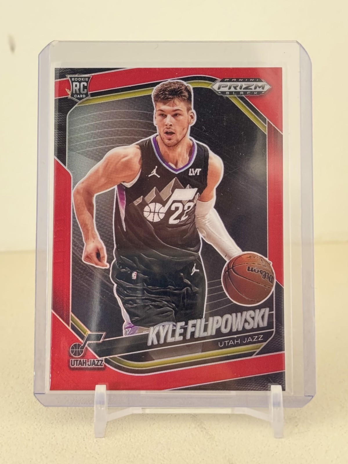 2024-25 Panini Prizm Black - Kyle Filipowski #125 Red Prizm /299 (RC) JAZZ