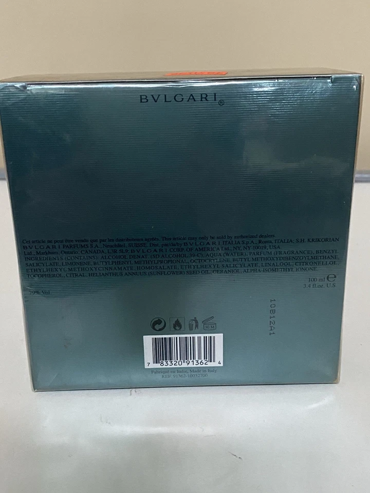 Bvlgari AQUA MARINE TONIO 3.4 Fl Oz EDT Spray *DISCONTINUED* RARE* - Image 2 of 2