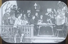 Village Wedding, c1900 Oberammergau, Germany, Magic Lantern Glass Slide