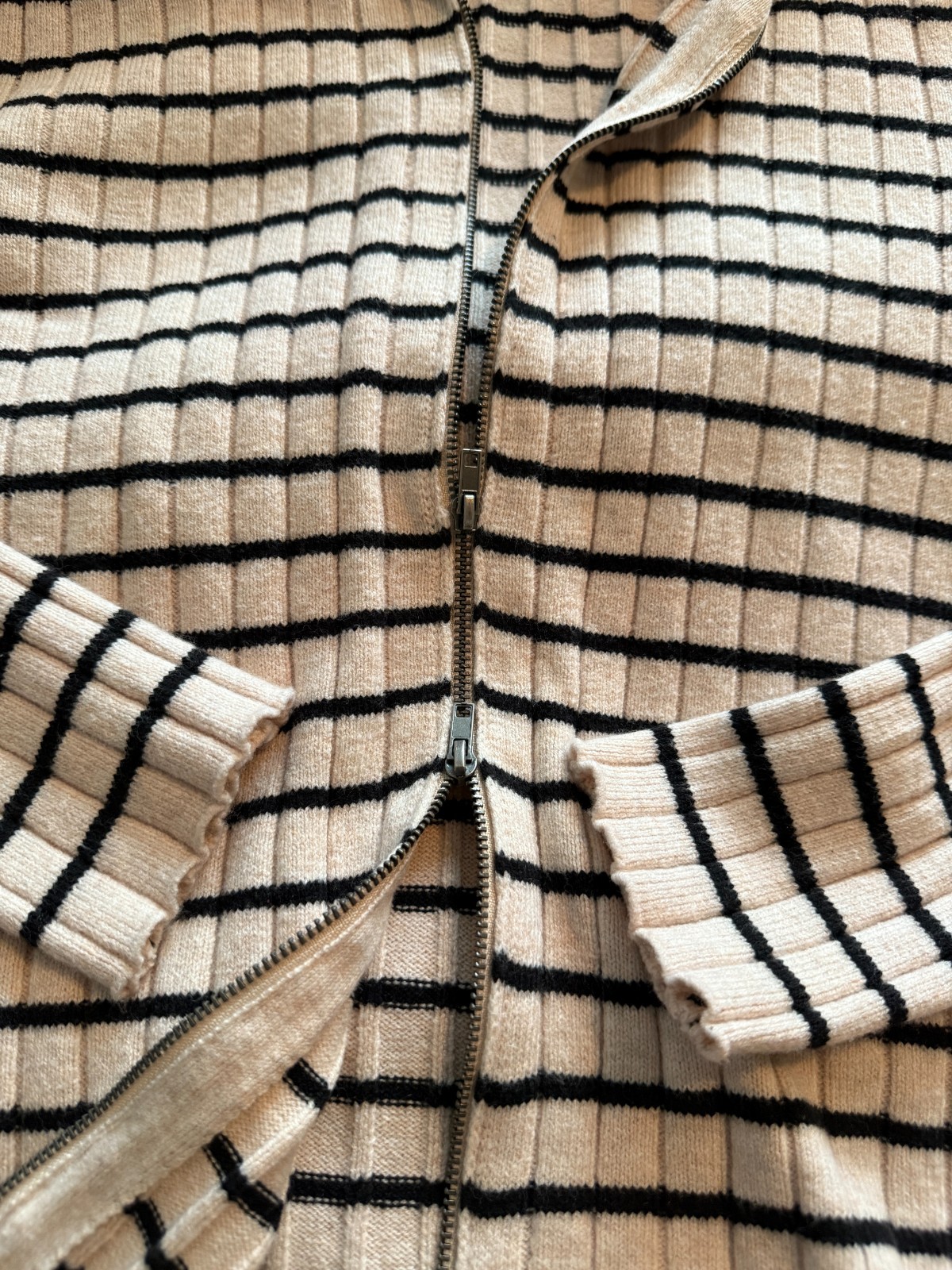 Universal Thread Fine Gauge Double Zip Sweater Ca… - image 7