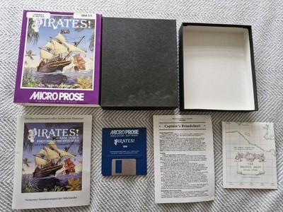 PIRATES! PC IBM 3'5 Diskette Big Box Komplett- aus Sammlung schöner Zustand 