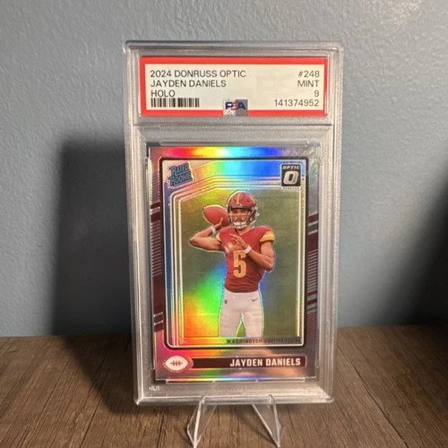 Panini 2024 Donruss Optic Holo Prizm Jayden Daniels Commanders #248 PSA 9