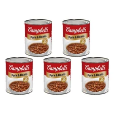 (5 Pack) Campbell's Canned Pork and Beans with Tomato, Sweet & Savory, 14.8 Oz