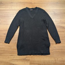 Quince Fisherman Side Zip Maternity Nursing Sweater Black Small Organic Cotton