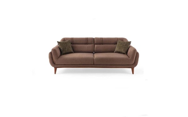 Brauner Polster Dreisitzer 3-Sitzer Wohnzimmer Sofas Exklusive Couch-image