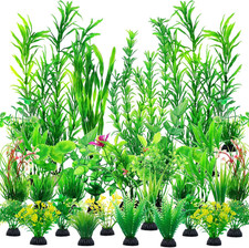 30Pcs Fish Tank Accessories Aquarium Decorations Green Plants, Fish Tank Decor,
