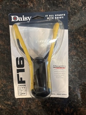 Daisy F16 Powerline Slingshot Shoot Safely Sure-grip Handle Steel Fame NIB