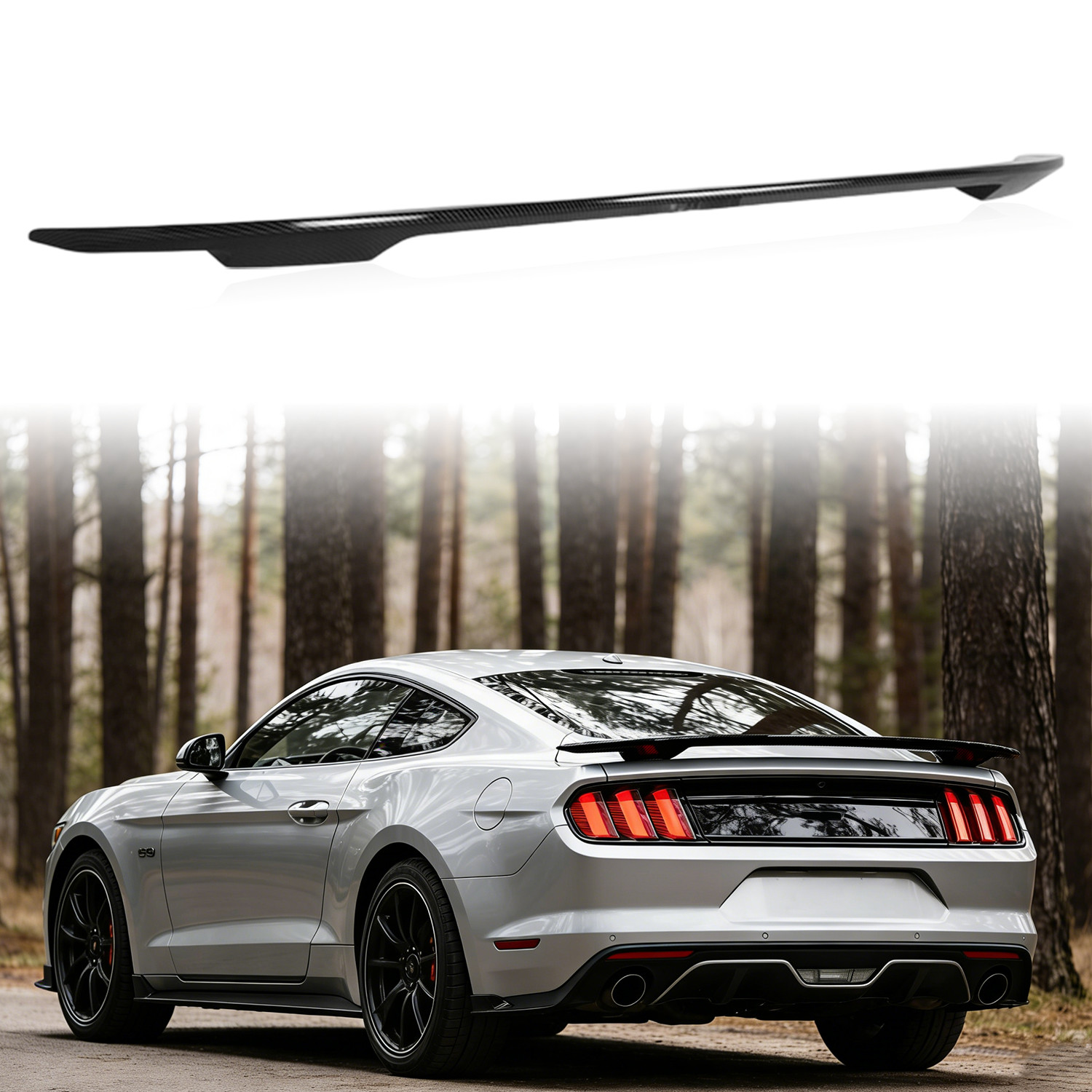 51" Carbon Fiber Rear Trunk Spoiler Lip Roof Tail Wing For Maserati GranTurismo