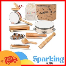 Eco-Friendly Wooden Musical Toy Set - Perfect for Babies and Kids Age 1-5