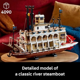 MOC- Ideas River Steamboat | Building Set 4090pcs | Room Decor for Men & Women