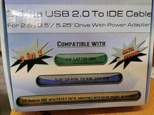 Deluxe USB 2.0 to IDE Cable For 2.5"/3.5"/5.25" Drive with Power Adapter