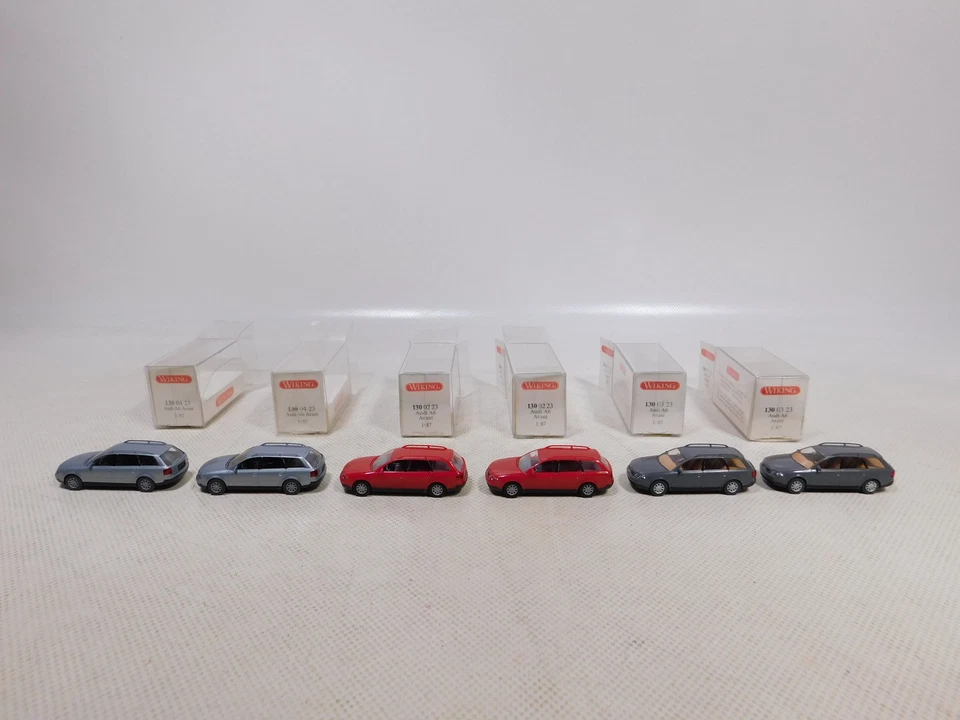 Audi A6 Avant 1:87 H0 6X PKW 130 02 23 130 03 23 Mint Box #EG725-0,5 - Immagine 2 di 4