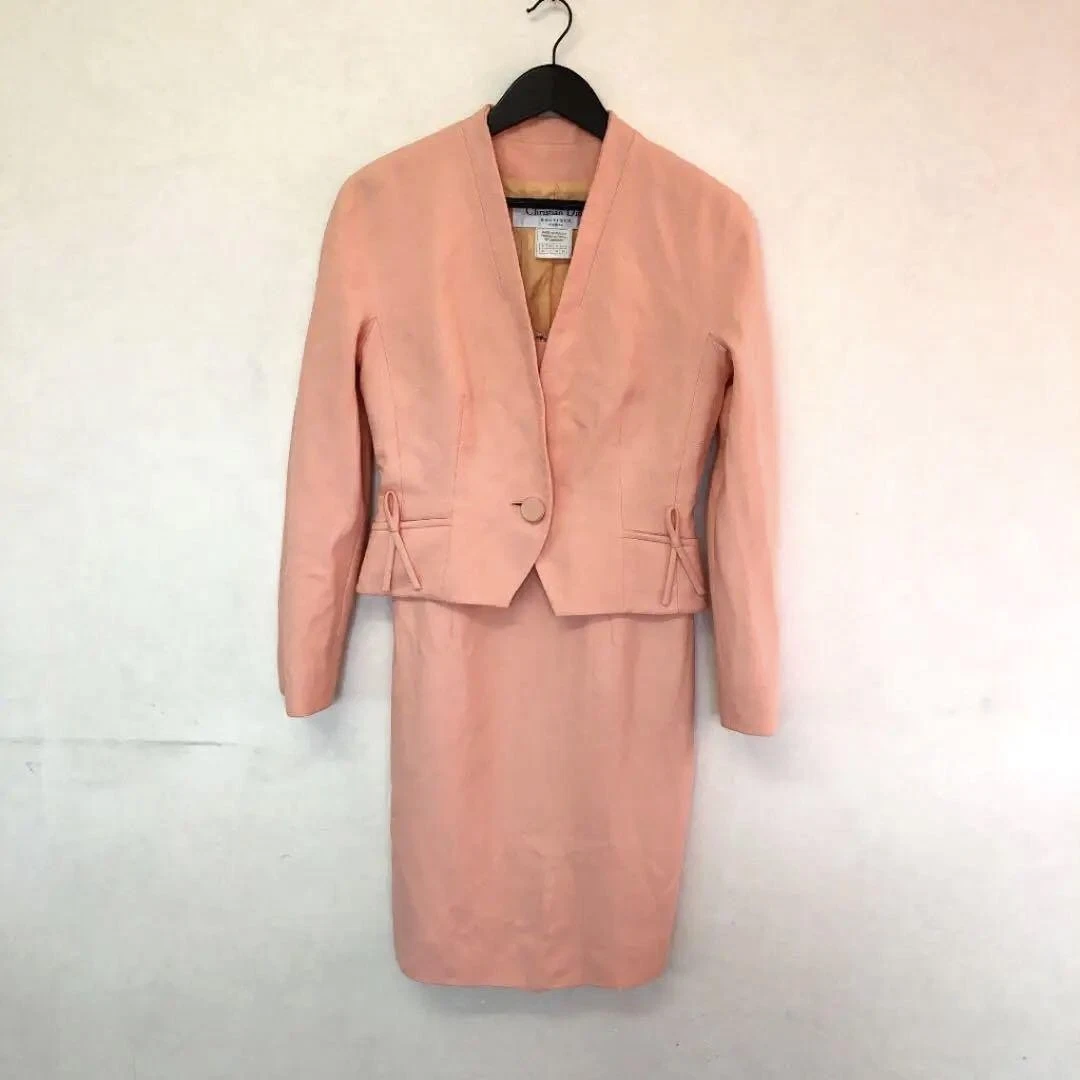 Christian Dior gonna tuta rosa 10 abito senza difetti visibili vintage dal Giappone