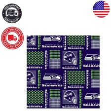 Seattle Seahawks Cotton Fabric - NFL Team Logo Precuts from 1/2 Yard to 2 Yards