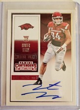 HUNTER HENRY AUTO 2016 Panini Contenders Draft Picks -  Razorbacks Patriots 