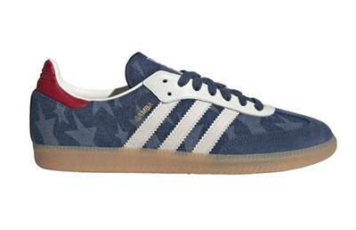 SIZE 7.5 - NEW Adidas Samba OG 'USA' HP3551 STARS DENIM RED BLUE WHITE SNEAKERS