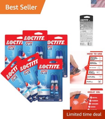 Quick Dry Super Glue Gel 6 Pack - Flexible, No-Drip Adhesive for DIY Projects