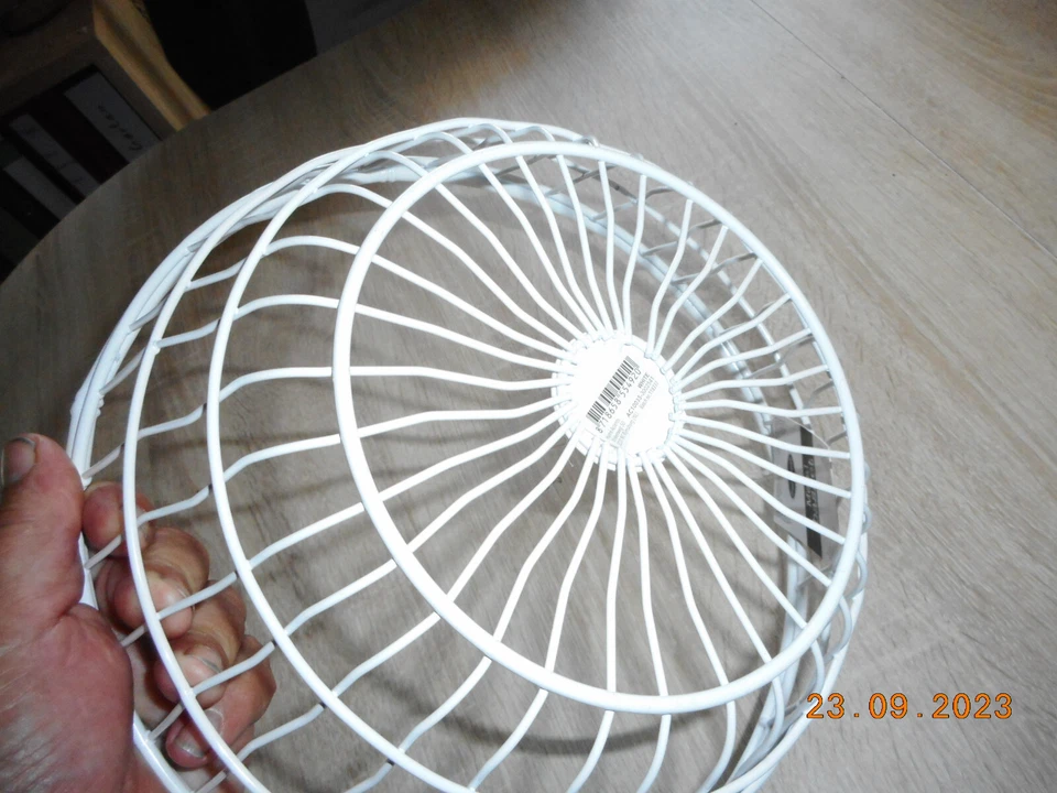 Deko Draht Korb Weiß  : 28 x 19,5 cm Metallkorb Drahtkorb Aufbewahrungskorb - Bild 3 von 4