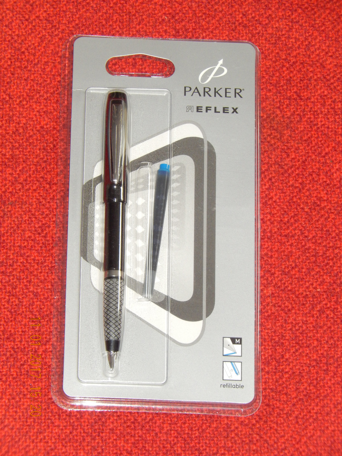 PARKER Reflex S0710980 Rollerball ISO11540 schwarz,UNGEBRAUCHT NEU im OVP