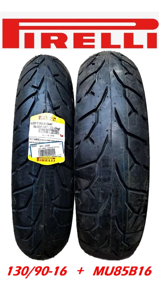 JUEGO DE NEUMÁTICOS DELANTEROS/TRASEROS PIRELLI NIGHT DRAGON HARLEY ROAD KING ELECTRA GLIDE STREET Foto 4 de 4