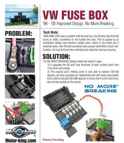 Caja de fusibles y conector 2 piezas NBC061C para VW Beetle Bora Jetta Golf MK4 AUDI FB02 Foto 4 de 4