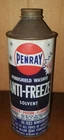 Vintage PENRAY Windshield Washer Anti-Freeze Solvent Can Cone Top Oil Tin Decor