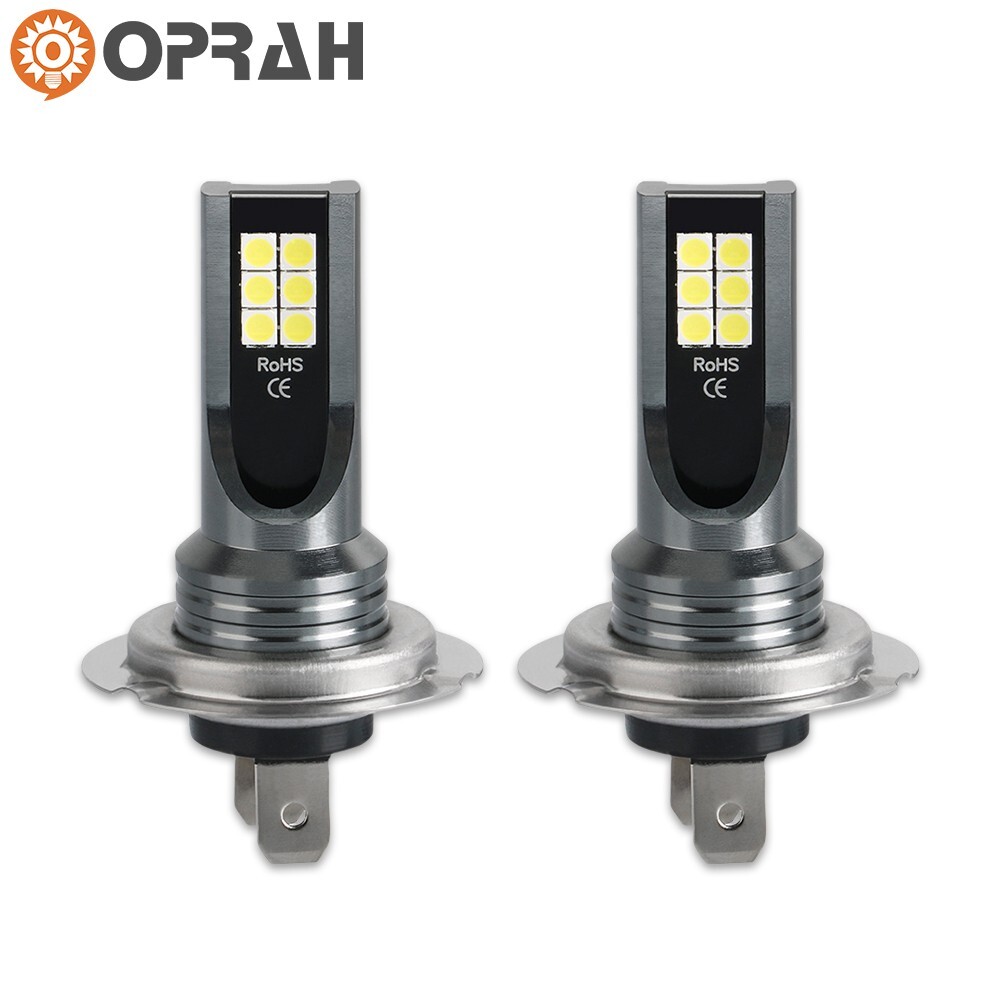2x H7 LED Fog Light Bulbs 3W Driving Lamps 6000K White Light Car Headlight Bulb