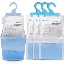 Moisture Absorber Packets with Plastic Case & Hook, Odor Eliminator... Fast Ship