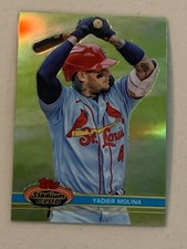YADIER MOLINA #86 2021 TOPPS STADIUM CLUB CHROME - 1991 DESIGN VARIATION