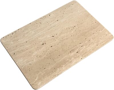 Natural Marble Beige Travertine Tray  Pastry Cheese Tray  Dessert Coffee Pl...