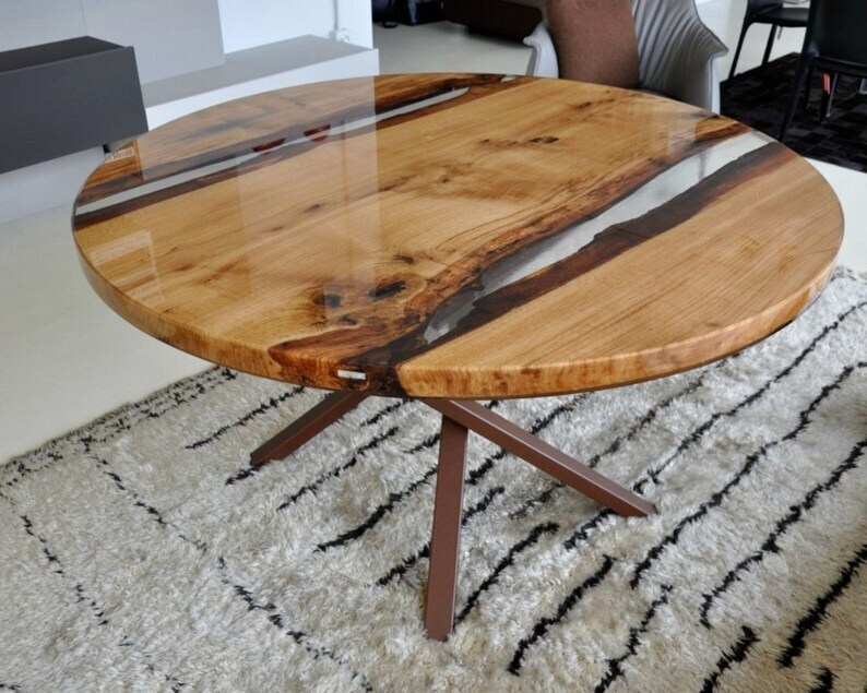 Epoxy Round Table Top Stunning Resin Work for Unique Home Decor and Furniture
