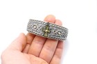 Old Roman Byzantine Cross Bangle Cuff Cross Bronze and Sterling Silver 925 — photo 10