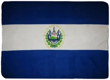 El Salvador Flag Fleece Blanket *NEW* 5 ft. x 4.2 ft El Salvadorian Magna Throw
