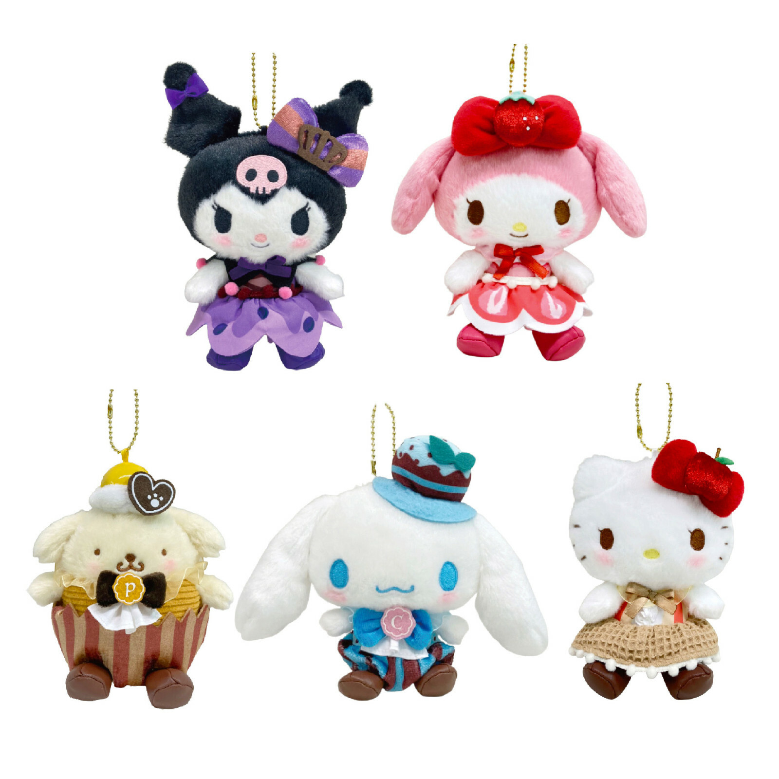 hello kitty melody and kuromi plush