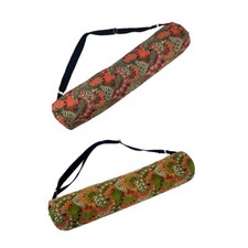 Sturdy Cotton Peacock Yoga Mat Bag - Fair Trade
