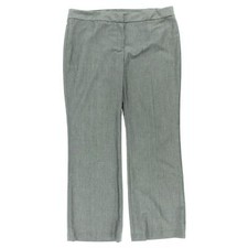 $79 NINE WEST Gray Modern Fit Flat Front Flare Fit Dress Pants Trousers Sz 14 