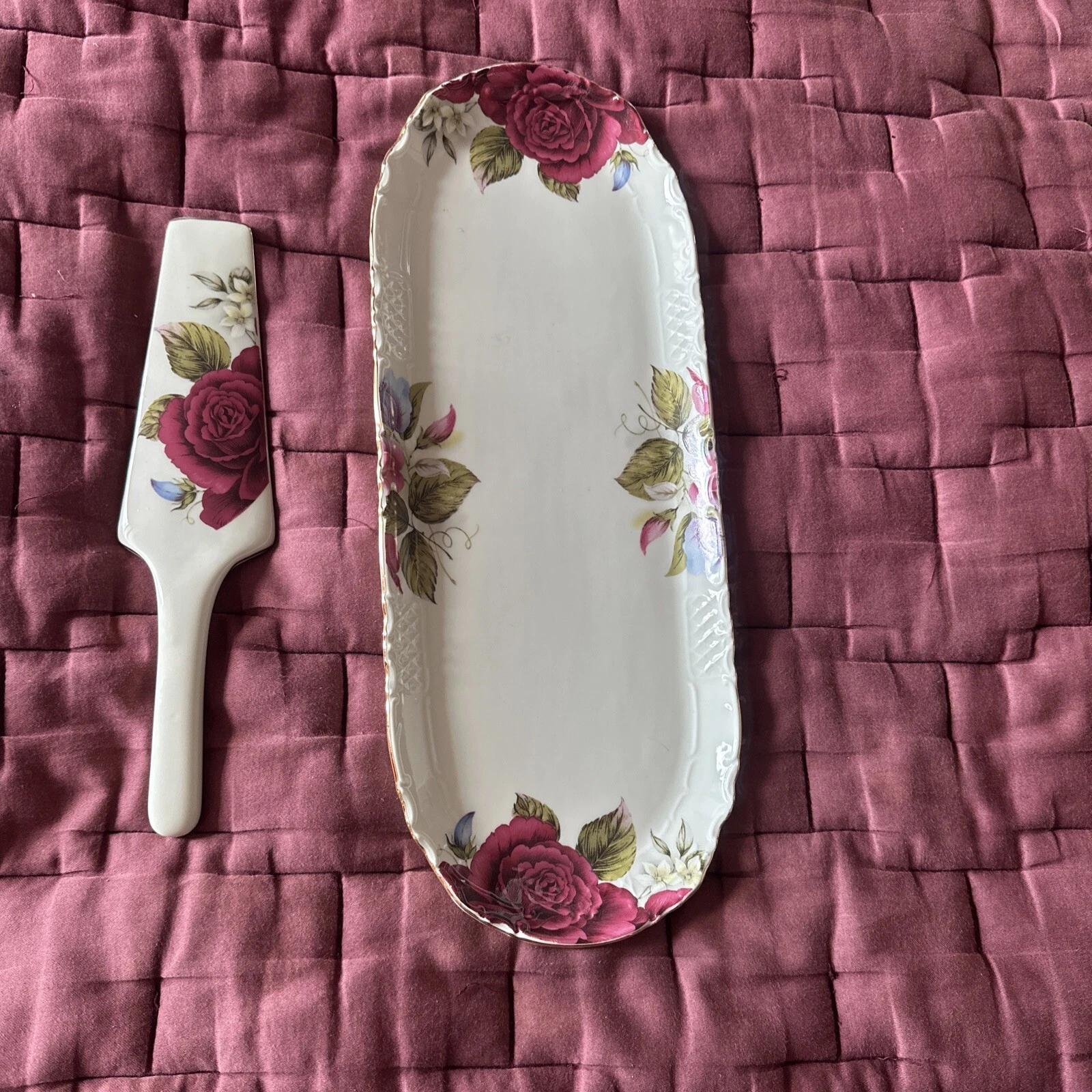 Porcelain Cake And Pie Dish, By “Fine Porcelain Original “