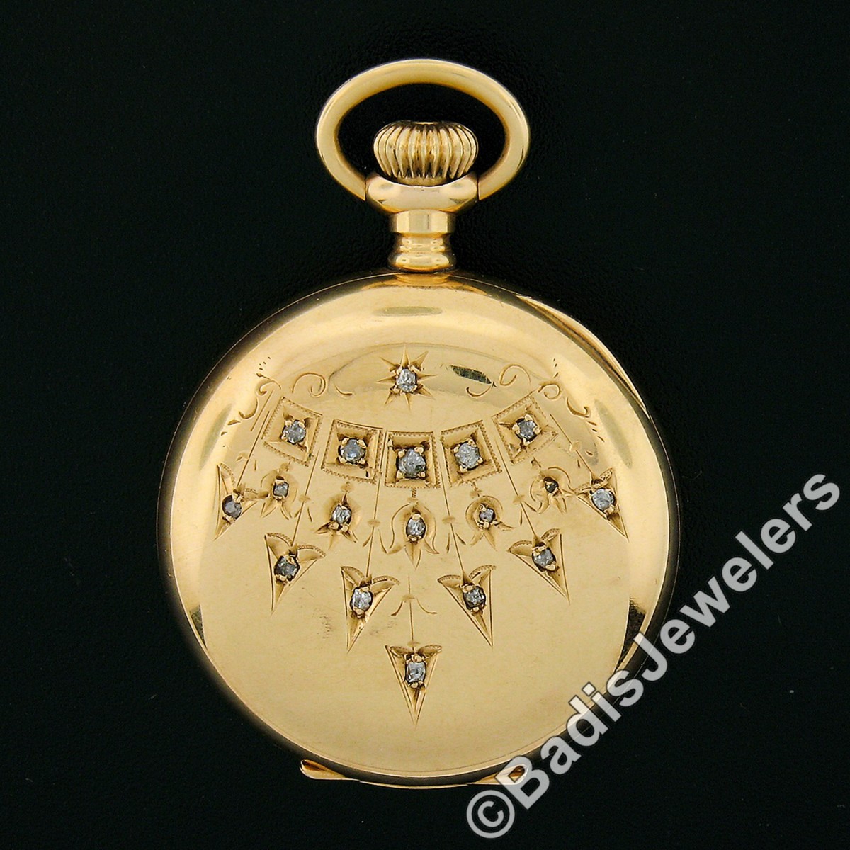 Antique Waltham Model 1907 No. 161 0s Pocket Watch 14k Gold