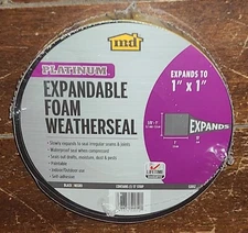 M-D Platinum Expandable Foam BLACK Self-Adhesive Weatherseal 13' Strip #52052
