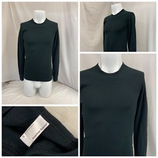 American Apparel Sweater M Black Cotton Poly Made In USA NWOT YGI N1-412CG