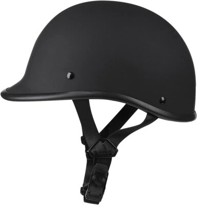 Helmets Half Cap Vintage Shell Open Face Motorcycle Helmet - DOT Approved