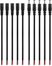 Dc Barrel Power Plug Pigtail Cable 2.1Mm X 5.5Mm Male Female Jack Connector Cord