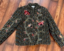 Vintage Coldwater Creek Vintage Jacket Size Small Multicolor Floral India Made