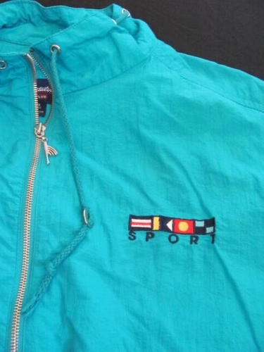 Catalina Sport Plus Turquoise Zip Front Jacket Nautical Sail Women's 4XL (Z11) - Picture 2 of 9