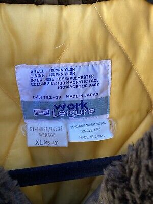 Men's Vintage Sears Jacket Brown Work Leisure Solid Bomber Men's Vintage Sears Jacket Brown Work Leisure Solid Bomber