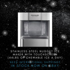 Stainless Steel Nugget Ice Maker-Touchscreen-Fast Chewable Ice 44lb of Ice A Day