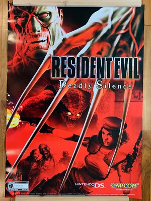 Rare (2006) Original RESIDENT EVIL: DEADLY SILENCE Nintendo DS Game Promo Poster