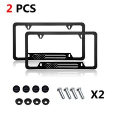 2x For Honda Accessories Us Flag Patriotic Front Rear Car License Plate Frame 2x For Honda Accessories Us Flag Patriotic Front Rear Car License Plate Frame