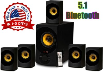 Teatro Cine En Casa Equipo De Sonido Bocinas Bluetooth Bajos Potentes Calidad